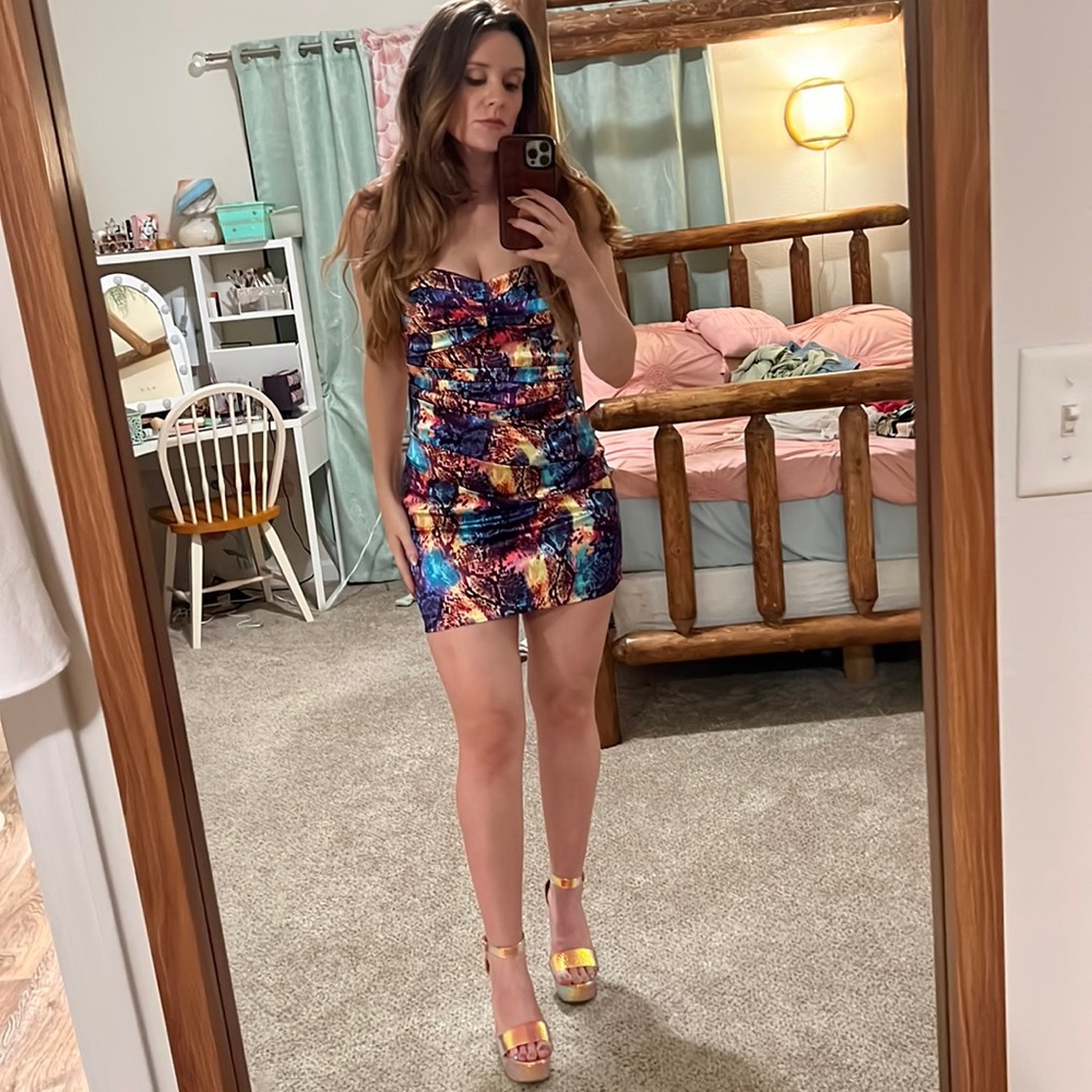 Disco Snakeskin Banging Club Dress